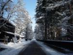 ※みちのくの小京都・黒塀と白い雪の競演(イメージ)