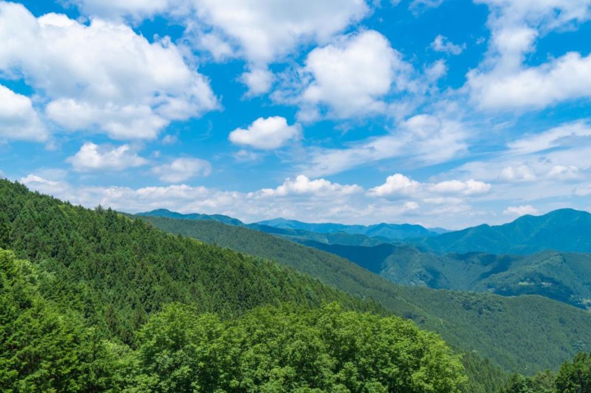 笹尾根〜笛吹の登山道から見た景色（イメージ）