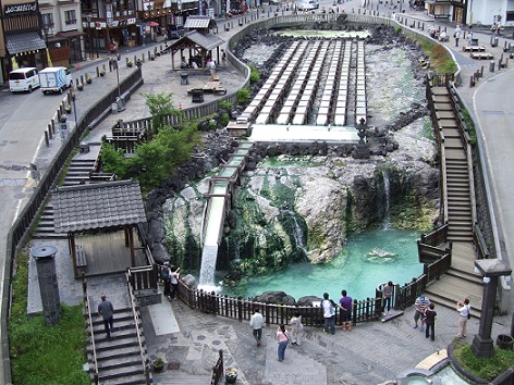 草津温泉の湯畑を自由散策(イメージ)